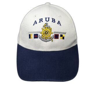 Aruba Slideback Baseball Cap Multi One Size Size Adjustable Embroidered Cotton